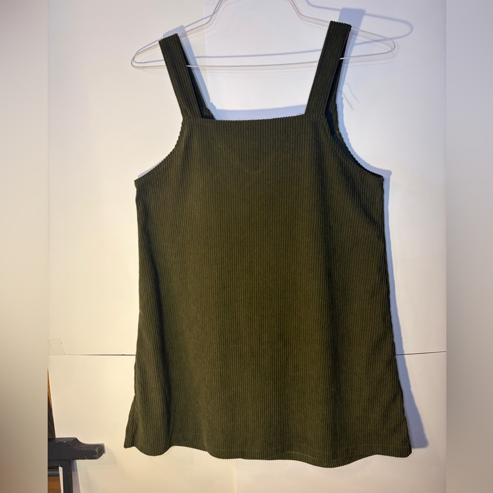 SHEIN Olive‎ Green velvet ribbed DRESS XS - Picture 5 of 7